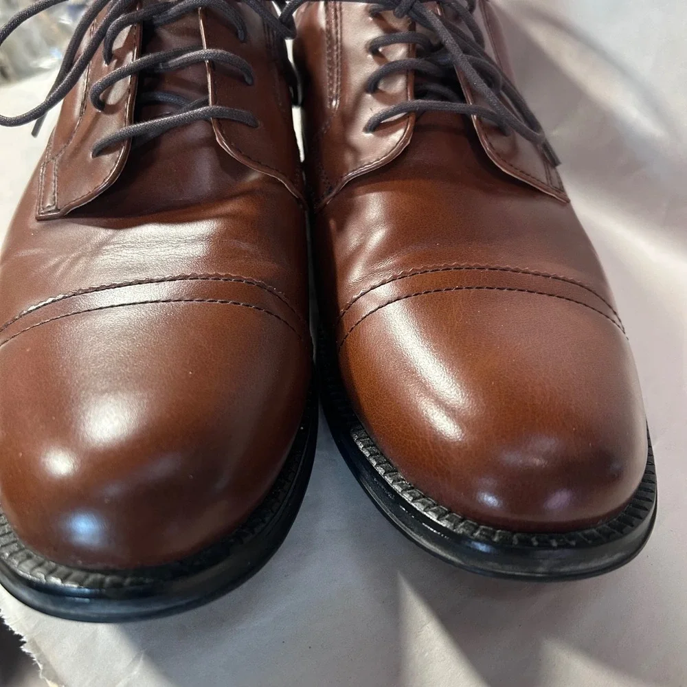 Dockers Mens Garfield Cap‎ Toe Oxford Dress Shoes Brown Size 12M  NWOB